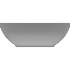 vidaXL Lavabo de lujo ovalado cerámica 40x33 cm gris claro mate Clearance