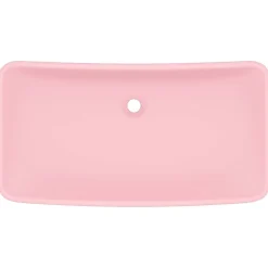 vidaXL Fontanería-Lavabo de lujo rectangular de cerámica 71x38 cm