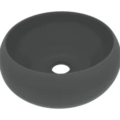 vidaXL Fontanería-Lavabo de lujo redondo cerámica 40x15 cm