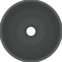 vidaXL Fontanería-Lavabo de lujo redondo cerámica 40x15 cm