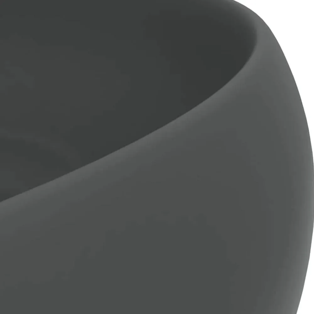 vidaXL Fontanería-Lavabo de lujo redondo cerámica 40x15 cm