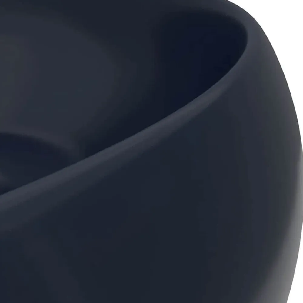 vidaXL Fontanería-Lavabo de lujo redondo cerámica 40x15 cm