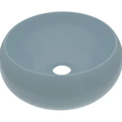 vidaXL Fontanería-Lavabo de lujo redondo cerámica 40x15 cm