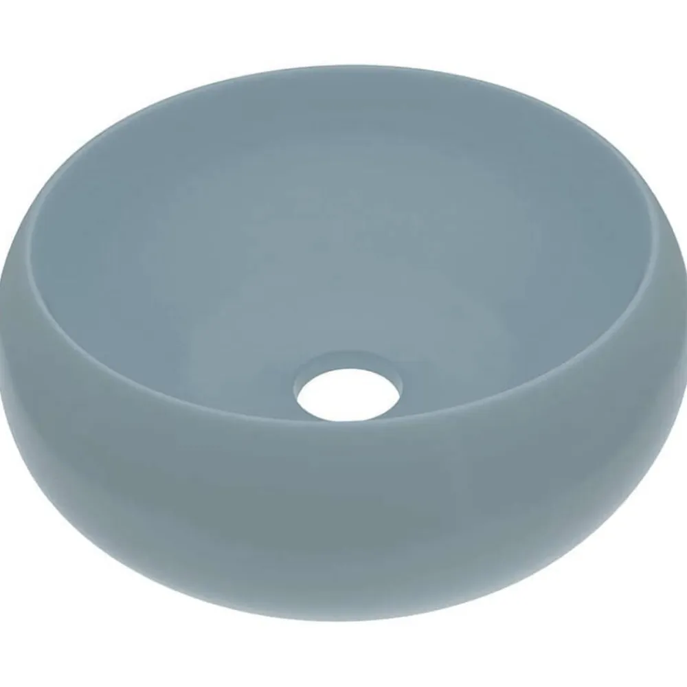 vidaXL Fontanería-Lavabo de lujo redondo cerámica 40x15 cm