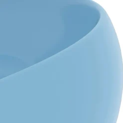vidaXL Fontanería-Lavabo de lujo redondo cerámica 40x15 cm