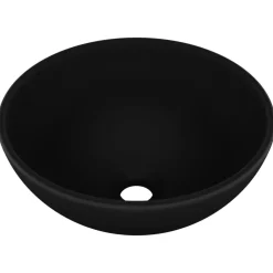 vidaXL Fontanería-Lavabo de lujo redondo cerámica 32,5x14 cm