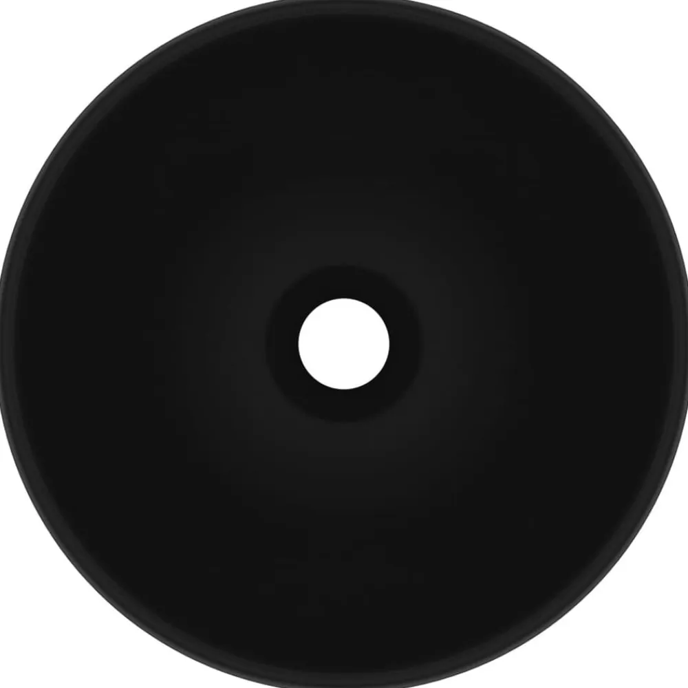 vidaXL Fontanería-Lavabo de lujo redondo cerámica 32,5x14 cm