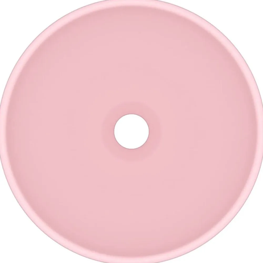 vidaXL Fontanería-Lavabo de lujo redondo cerámica 32,5x14 cm