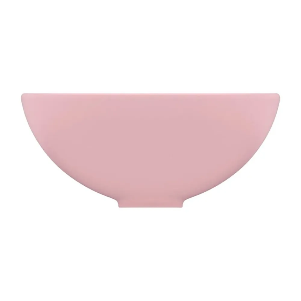 vidaXL Fontanería-Lavabo de lujo redondo cerámica 32,5x14 cm