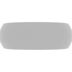 vidaXL Lavabo de lujo redondo cerámica 40x15 cm gris claro mate Clearance