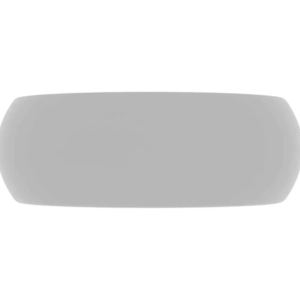 vidaXL Lavabo de lujo redondo cerámica 40x15 cm gris claro mate Clearance