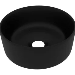 vidaXL Fontanería-Lavabo de lujo redondo cerámica 40x15 cm