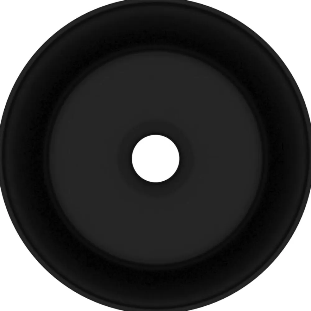 vidaXL Fontanería-Lavabo de lujo redondo cerámica 40x15 cm