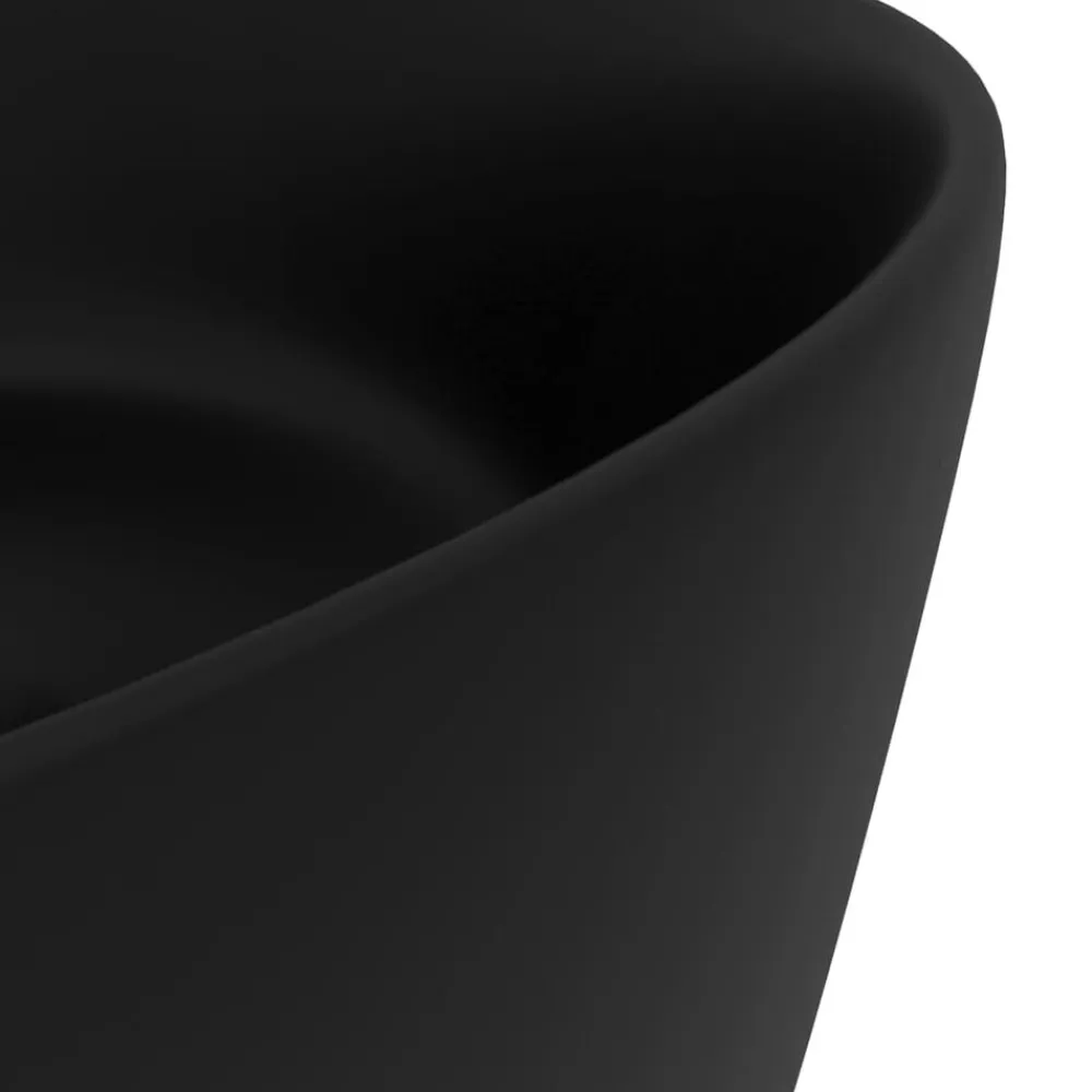 vidaXL Fontanería-Lavabo de lujo redondo cerámica 40x15 cm
