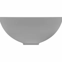 vidaXL Lavabo de lujo redondo cerámica 32,5x14 cm gris claro mate Discount