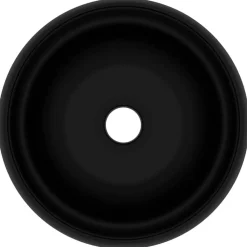 vidaXL Lavabo de lujo redondo cerámica 40x15 cm Negro mate Online