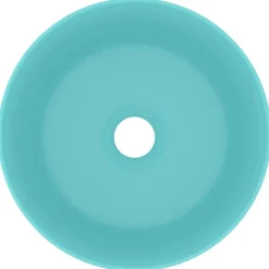 vidaXL Fontanería-Lavabo de lujo redondo cerámica 40x15 cm