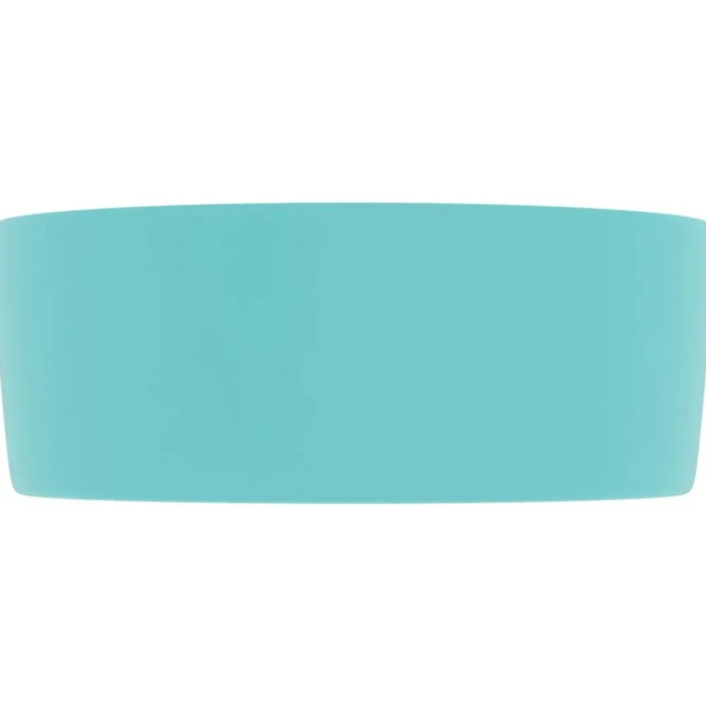 vidaXL Fontanería-Lavabo de lujo redondo cerámica 40x15 cm