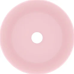 vidaXL Fontanería-Lavabo de lujo redondo cerámica 40x15 cm