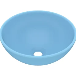 vidaXL Fontanería-Lavabo de lujo redondo cerámica 32,5x14 cm