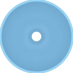 vidaXL Fontanería-Lavabo de lujo redondo cerámica 32,5x14 cm
