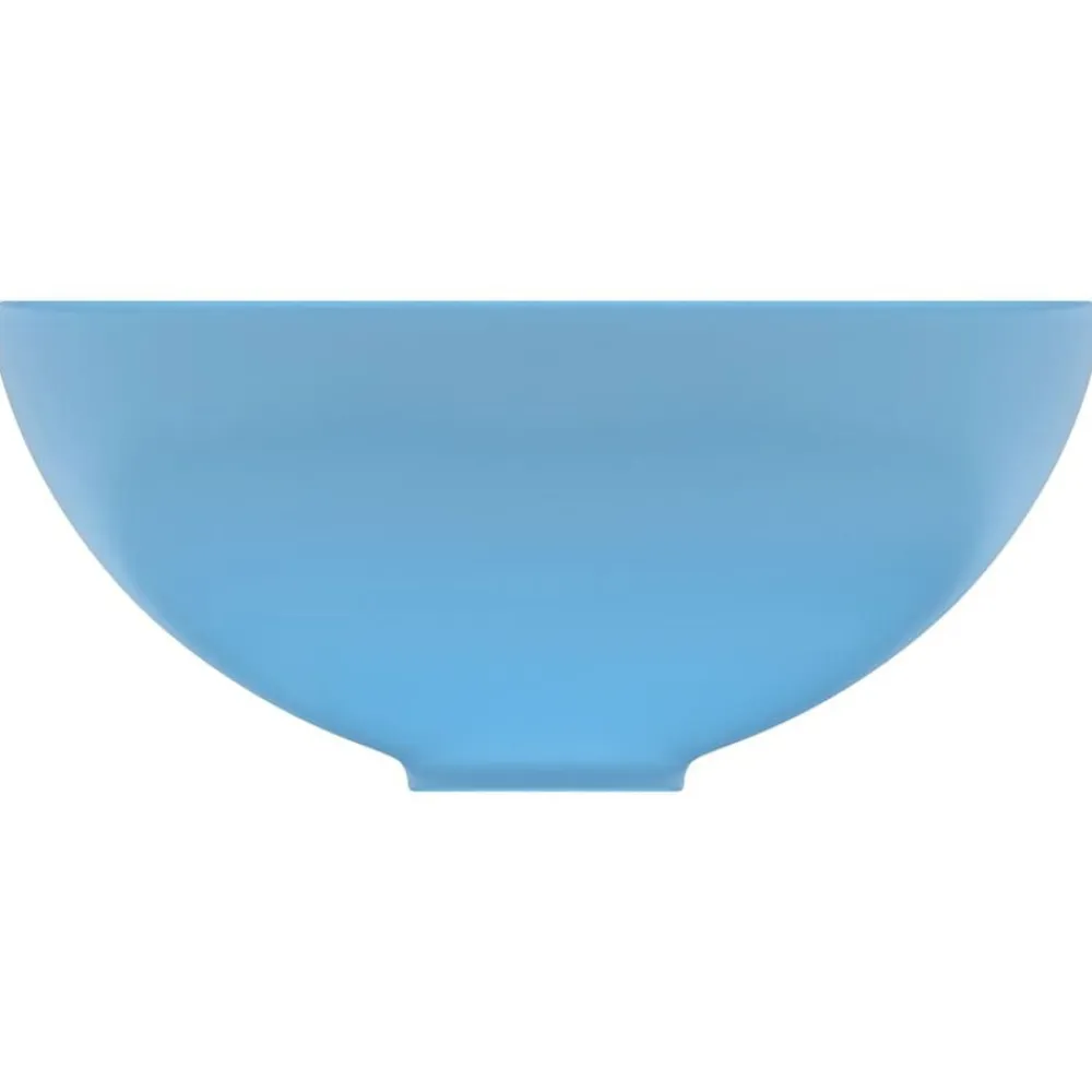 vidaXL Fontanería-Lavabo de lujo redondo cerámica 32,5x14 cm