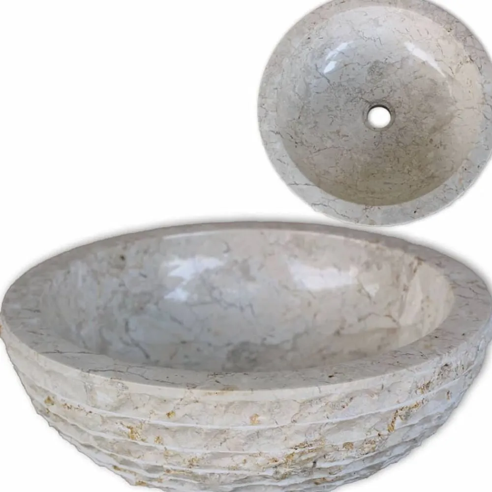 vidaXL Fontanería-Lavabo de mármol 40 cm color