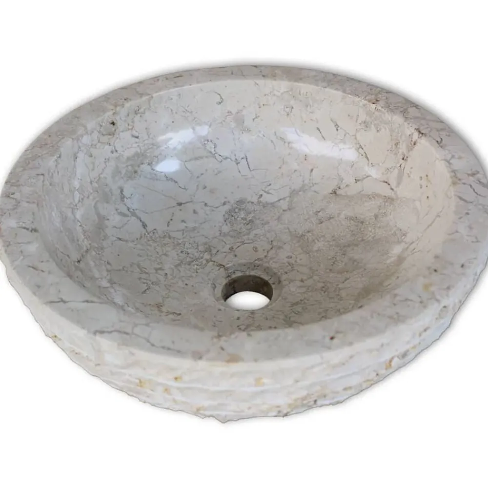vidaXL Fontanería-Lavabo de mármol 40 cm color