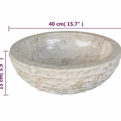 vidaXL Fontanería-Lavabo de mármol 40 cm color