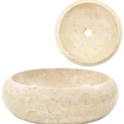 vidaXL Fontanería-Lavabo de mármol 40x12 cm