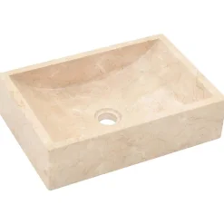 vidaXL Fontanería-Lavabo de mármol con brillo 45x30x12 cm