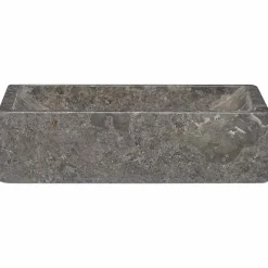 vidaXL Lavabo de mármol con brillo 45x30x12 cm Gris Sale