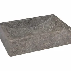 vidaXL Lavabo de mármol con brillo 45x30x12 cm Gris Sale