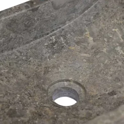 vidaXL Lavabo de mármol con brillo 45x30x12 cm Gris Sale