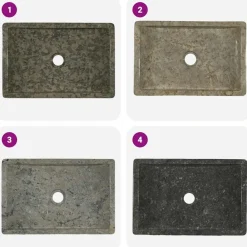 vidaXL Lavabo de mármol con brillo 45x30x12 cm Gris Sale