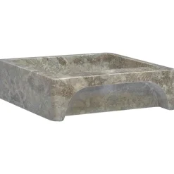 vidaXL Lavabo de mármol 40x40x12 cm Gris Best