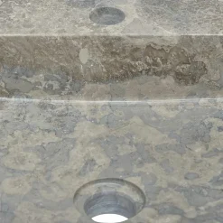 vidaXL Lavabo de mármol 40x40x12 cm Gris Best
