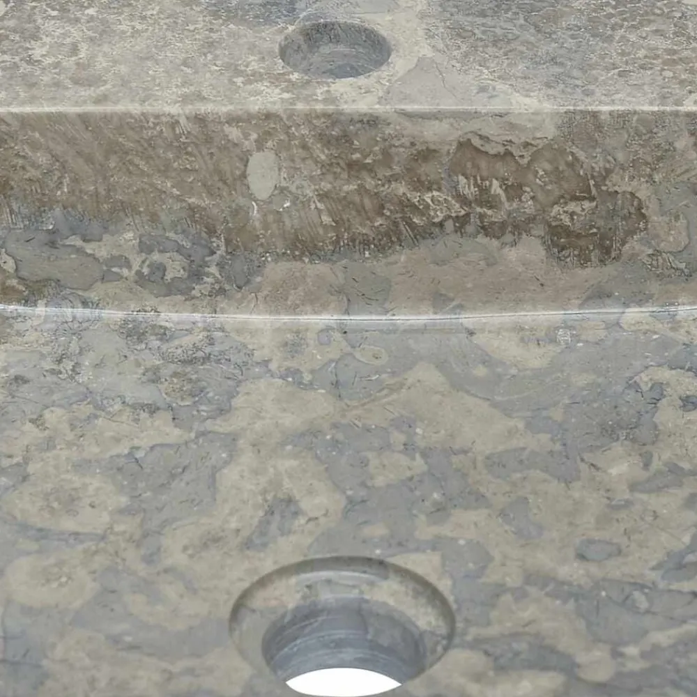 vidaXL Lavabo de mármol 40x40x12 cm Gris Best