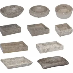 vidaXL Lavabo de mármol 40x40x12 cm Gris Best