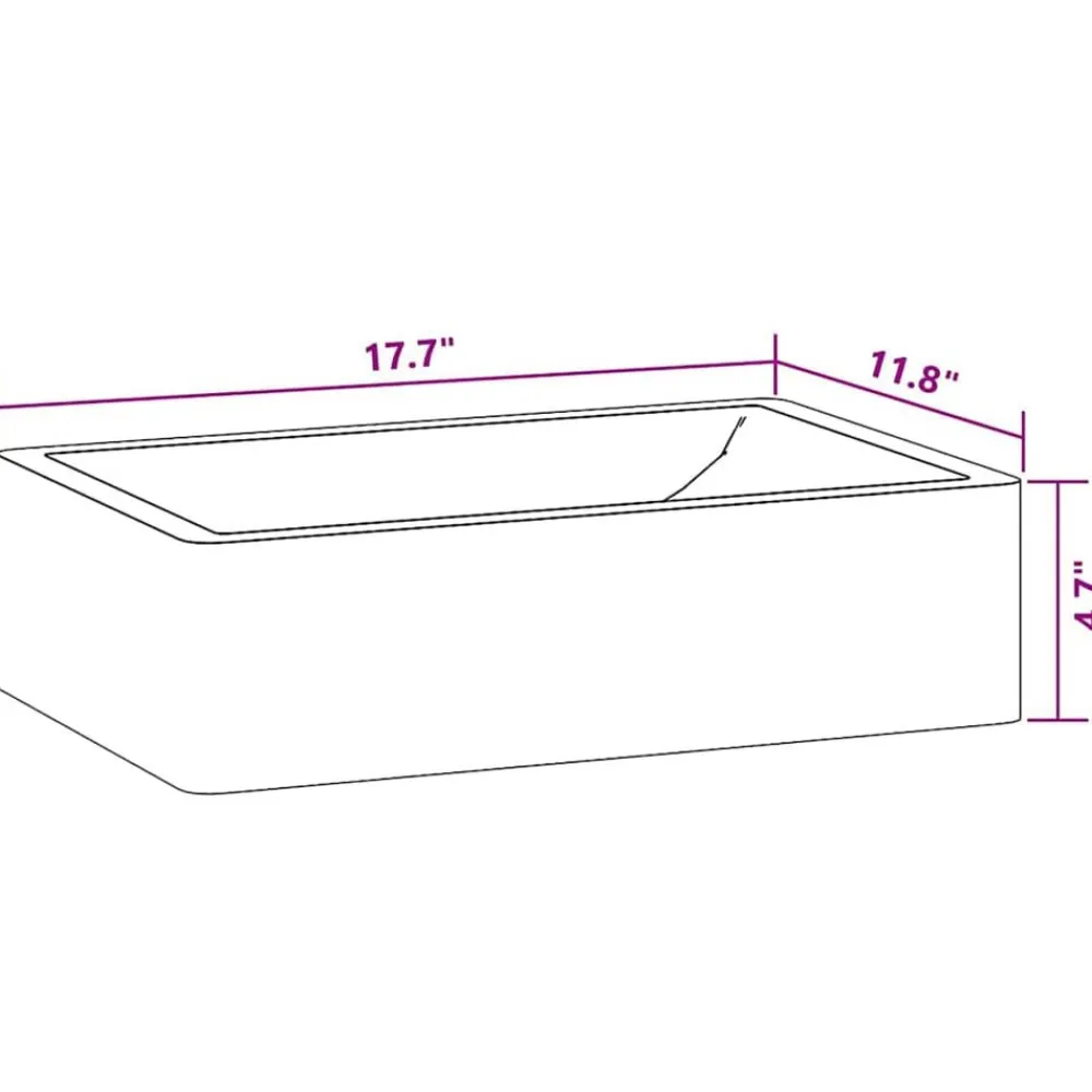 vidaXL Fontanería-Lavabo de mármol con brillo 45x30x12 cm