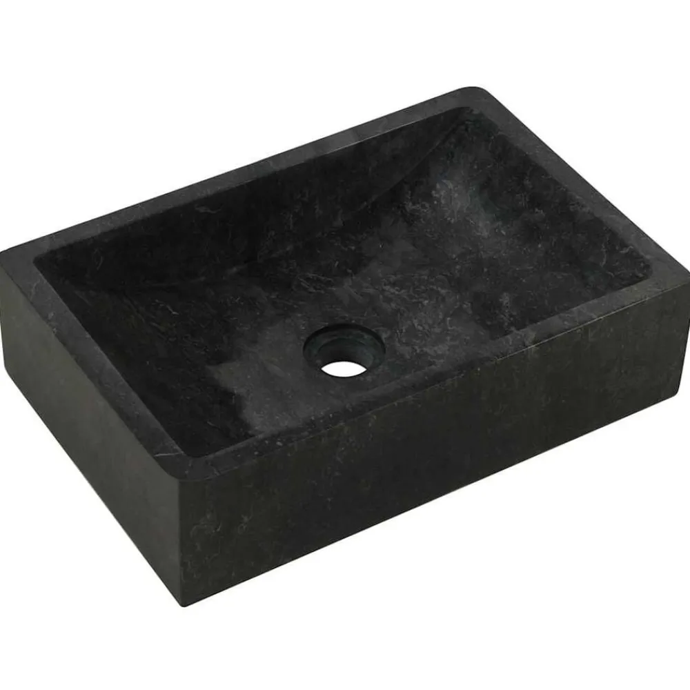 vidaXL Fontanería-Lavabo de mármol con brillo 45x30x12 cm