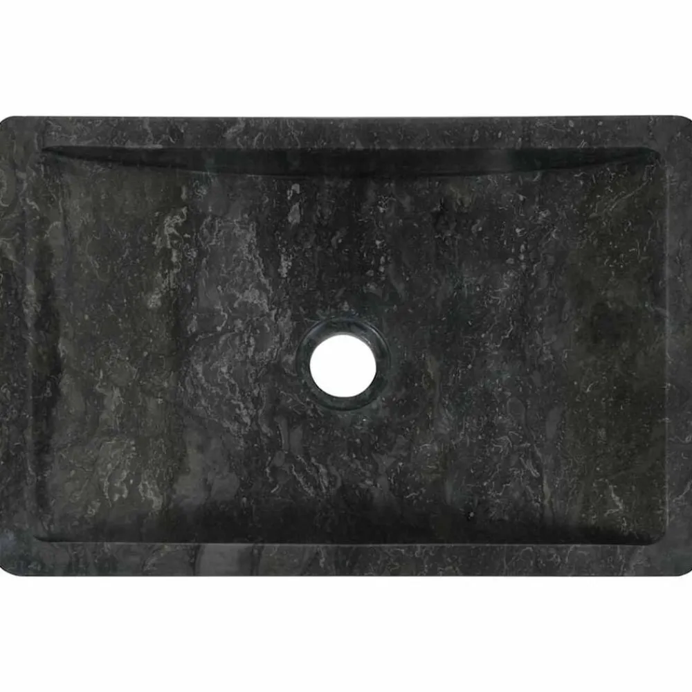 vidaXL Fontanería-Lavabo de mármol con brillo 45x30x12 cm