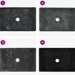 vidaXL Fontanería-Lavabo de mármol con brillo 45x30x12 cm