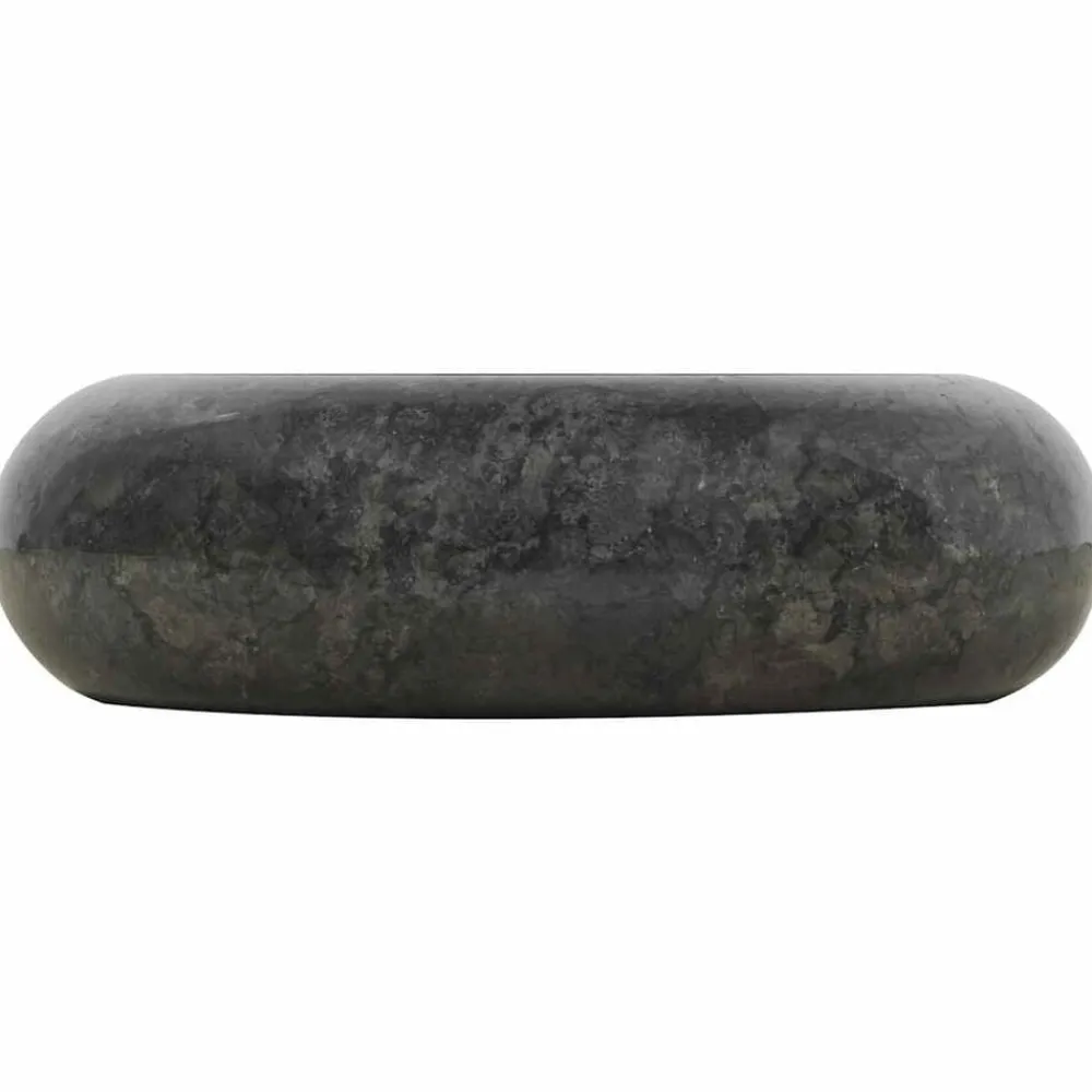 vidaXL Lavabo de mármol 40x12 cm Negro Hot