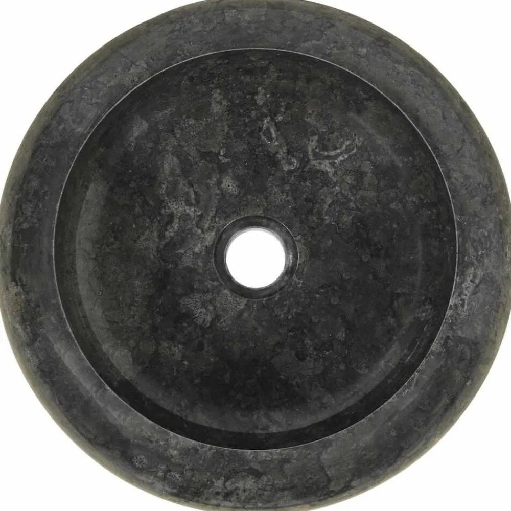 vidaXL Lavabo de mármol 40x12 cm Negro Hot
