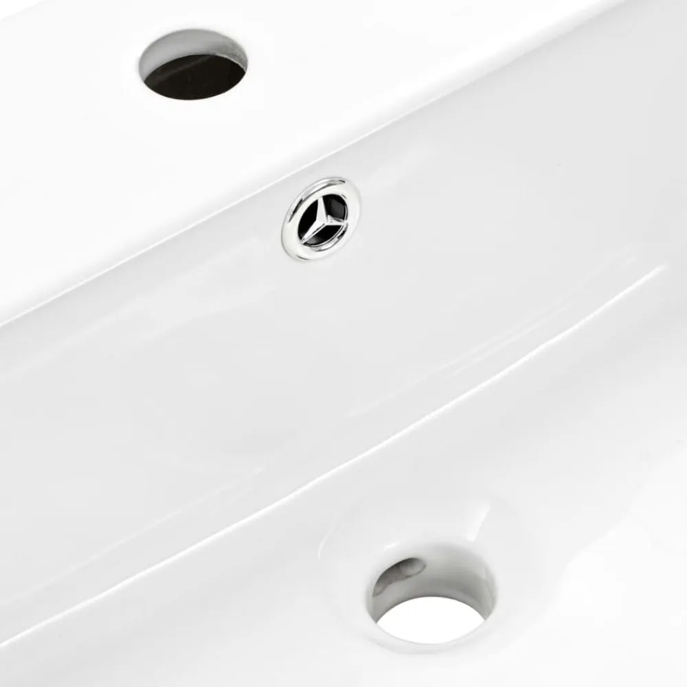 vidaXL Lavabo de pared de cerámica blanco 500x450x410 mm