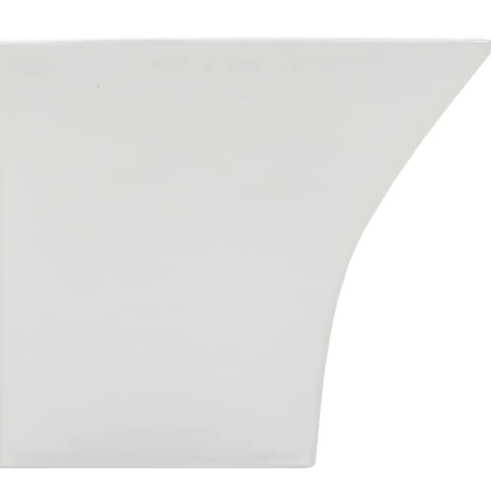 vidaXL Lavabo de pared de cerámica blanco 500x450x410 mm