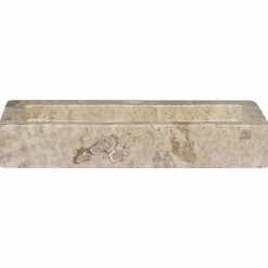vidaXL Lavabo de pared mármol 38x24x6,5 cm Crema Best