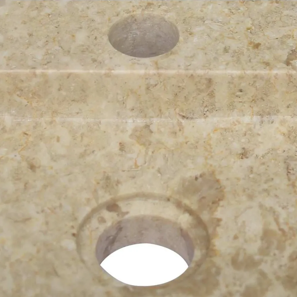 vidaXL Lavabo de pared mármol 38x24x6,5 cm Crema Best