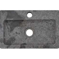 vidaXL Lavabo de pared mármol 38x24x6,5 cm Gris New